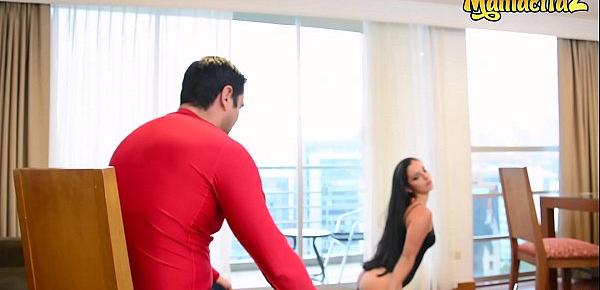  MAMACITAZ - Vengeful Latina Teen Mary Gomez Fucks With Daddy On Revenge Sex